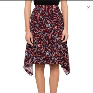 See by Chloé kankerchief knee-length viscose skirt
